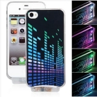 10PCS/LOT  Colorful changed Logo Sense Flash LED Light Cover Luminous Case for  iS 4G 4GS with retail package