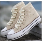 free shipping Embroidery little high help sponge cake recreational canvas shoes female 