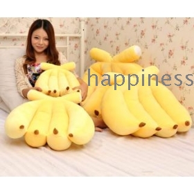 Free Shipping Yellow Fruit Banana Pillow Plush Toys Wholesale 35 cm, 45 cm, 55 cm