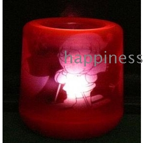 free shipping Fantasy projection candle acoustic small night light pattern randomly   