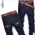 Free Shipping The New Checked Stitching Jeans Straight Cultivate One's Morality Men's Leisure Boom         