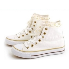 free shipping Tide white high help female han students canvas shoes 889 