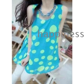 Free Shipping 2013 Elegant Bubbles Color Chiffon Vest Skirt 4 Color