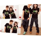  free shipping Summer wear printed half sleeve primer sweethearts outfit short sleeve T-shirt in black and white 
