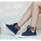 free shipping Han and high help tide graffiti leisure female canvas shoes 