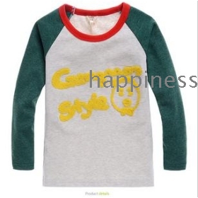  free shipping 8807 flowers green letter hand embroidered knitted with long sleeves        