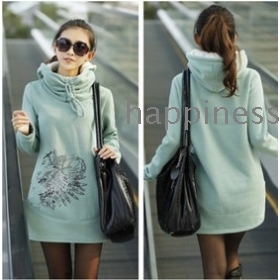 free shipping New han's female loose big code thick fleeces guard coat       