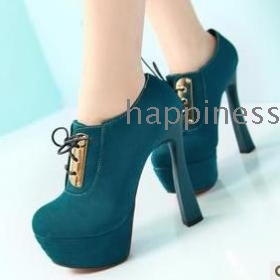 free shipping 13 cm high fashion with round head waterproof system with suede shoes    