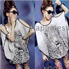 free shipping Sexy off-the-shoulder  loose big yards round collar bat sleeve T-shirt with short sleeves      