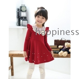 Han LiLing Han 3 color fly sleeve dress children's wear       