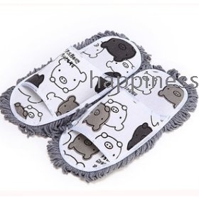 free shipping Lazy men and women tide mopping the floor shoes cartoon black and white pig   