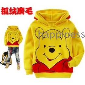 free shipping Male girl autumn/winter with plush bear children hoodies. 6019-1