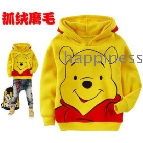 free shipping Male girl autumn/winter with plush bear children hoodies. 6019-1 