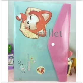 Easy, black and white bear raccoon dog pig girl snap fastener type A4 file packet of wholesale 35 g 