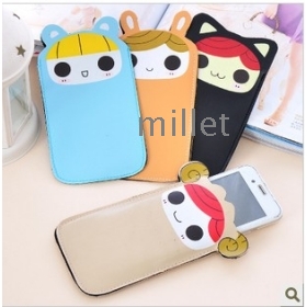   and South Korea PU leather super sprout lovely Laurie phone sets mobile phone bags E071 protective casing 