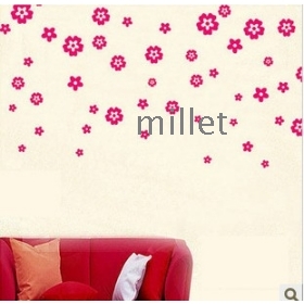 767 flowers were blossoming wall stick home decoration attached stick 