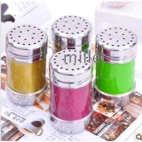 Stainless steel powder barrel castor salt bottle pepper bottle seasoning tank C979 