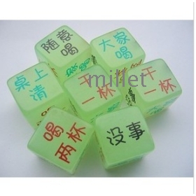 Luminous taste drink dice in the drinkers' wager game dice - 25 