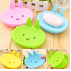 8426 household practical soap box smile rabbit double soap dish rabbit  soap box of the rabbit soap box 