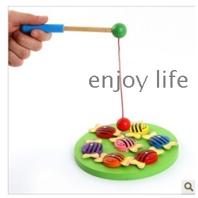 438 magnetic wooden fishing beetle fishing butterfly fish fish fish fishing game 