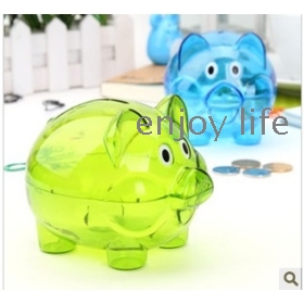 E9508 transparent pig saving storage tank can save money 