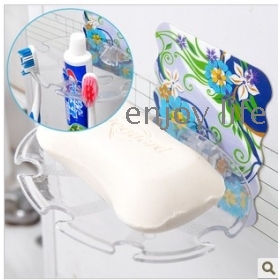 New - toothbrush rack  toothbrush hanging soap box free stickers reusable E243 