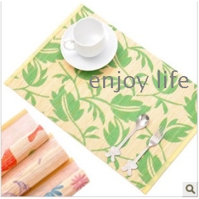 Ikea printing bamboo mat insulation pad waterproof pad table mat eat mat B350 single 