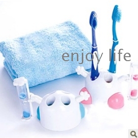 South Korea  cute cartoon a four hourglass timing toothbrush rack tooth brush A620 science and brush my teeth 