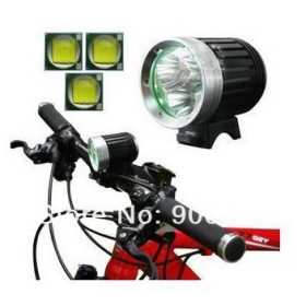 3 * Cree XML T6 Rower Bicycle światła 4 Tryb lumenów światła przednie 3600 Bike akumulatorowa LED Lights + 8.4V Akumulator + Ładowarka