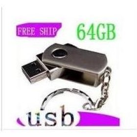 Commercio all'ingrosso - 64GB Metallo Rotazione USB 2.0 Flash Memory Stick Thumb Drive New # 035