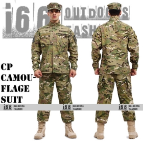 Free shipping CP Camouflage suit sets BDU Military Combat Uniform CS Training Uniform Garment sets Shirt + Pants(AU-12015) 