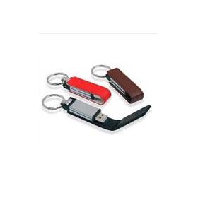 Wholesale -new -Popular selling-new- Premium Black Leather/Orange Trim Key Fob USB Flash Drive(Stick/Pen/Thumb) usb 2.0 128gb*U*602