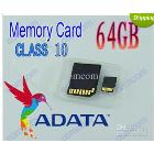 ADATA 64gb   Micro card transcendent  new Free packaging +gift adapter ADATA 64gb