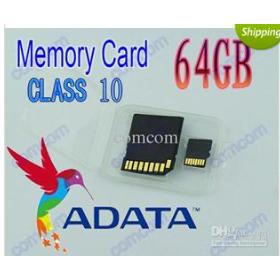 ADATA 64GB TF kártya transzcendens Free csomagolás + ajándék adapter ADATA 64GB