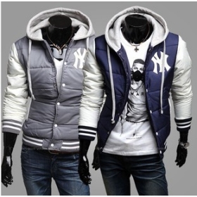 New York Yankees NY logo personalized hooded baseball-style cotton-padded clothes 5851