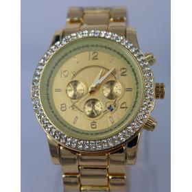 Free shipping Luxury  Hot Sell 2013 gold Michael Fashion Quartz watch double row diamond of High quality with 9 color available