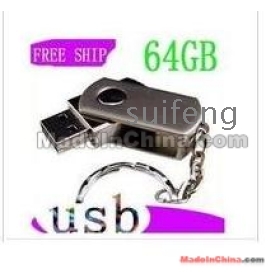 Free shipping 64GB eather Flash Memory Pen Stick Thumb Drive USB 2.0   +gift
