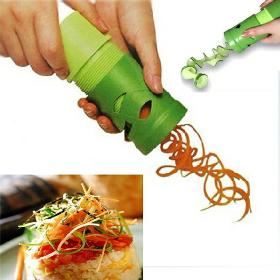 Wholesale -Fruit Vegetable Twister Cutter Device Grater Utensil Kitchen Tool Peeler Slicer #V481