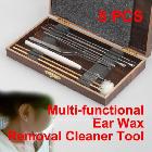 Wholesale -8 pcs Multi-functiona l Health Ear Pick Ear Wax Remover Ear Care Tool Curette #E17