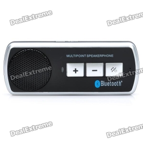 Portable Rechargeable Bluetooth V2.1+EDR Cell Phone Handsfree Speaker Car Kit - Black SKU:125659