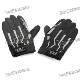 Sport esterni guanti della bicicletta Full- Finger - Nero (taglia L / coppia) Codice: 69206