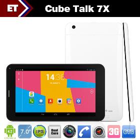 Cube U51GT W U51GTW Talk 7X Android Tablet PC 7 hüvelykes Telefonhívás MTK8312 Dual Core 1,3 GHz-es WCDMA GPS Bluetooth FM