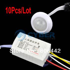 Wholesale 10Pcs/Lot IR Infrared Module Body Sensor Intelligent Light Lamps Motion Sensing Switch Free Shipping 0578