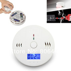 5sets/Lot New Monoxide Alarm Poisoning Smoke Gas Sensor Warning Detector Tester LCD Free Shipping 8932