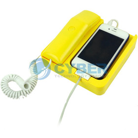 Retro Corded Cell Phone /Mobile Phone Handset Speaker for For iG Yellow 0698