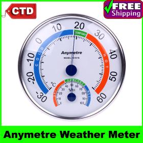Free Shipping Anymetre TH101E Thermometer and Hygrometer for Indoor Use - White