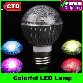 AC 85-265V 16 Colors changing RGB LED Lamp 5W E27 LED Bulb Lamp with Remote Control LED Lighting, Free Shipping
