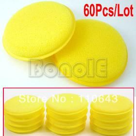 60pcs al por mayor de cera polaco cera Esponjas Pads aplicador para Clean Car Glass Vehículos 2772