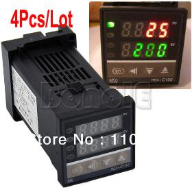 Cheapest 4Pcs/Lot PID Digital Temperature Control Controller Thermocouple 0 to 400 Degree REX-C100 0374