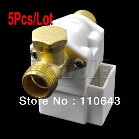 5Pcs/Lot Electric Solenoid Valve For Water Air N/C DC 12V 1/2" 0377